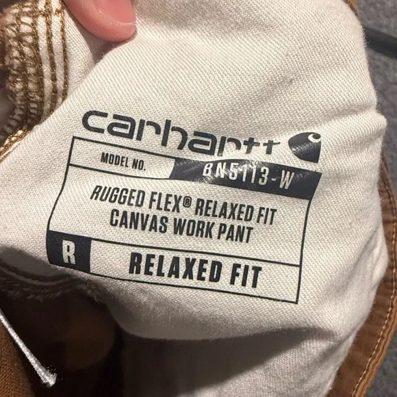 Carhartt Rugged Flex Canvas Work Pants Womens 12 brown Relaxed Carpenter BN5113 - Picture 9 of 12